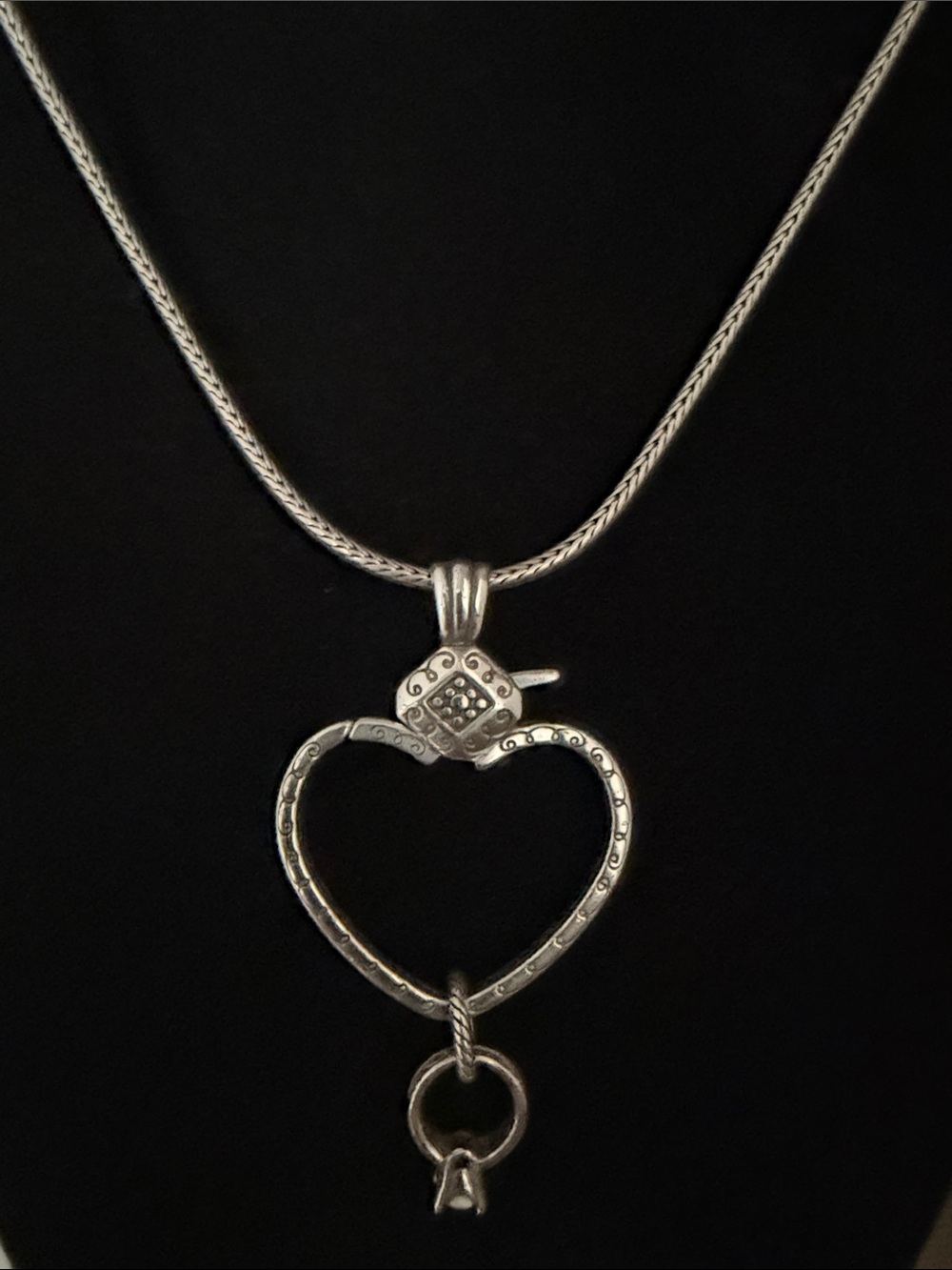Brighton Silver Open Heart Pendant Necklace